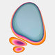 Pulse Glow Organic Pebble Formation Acrylic UV Wall Art