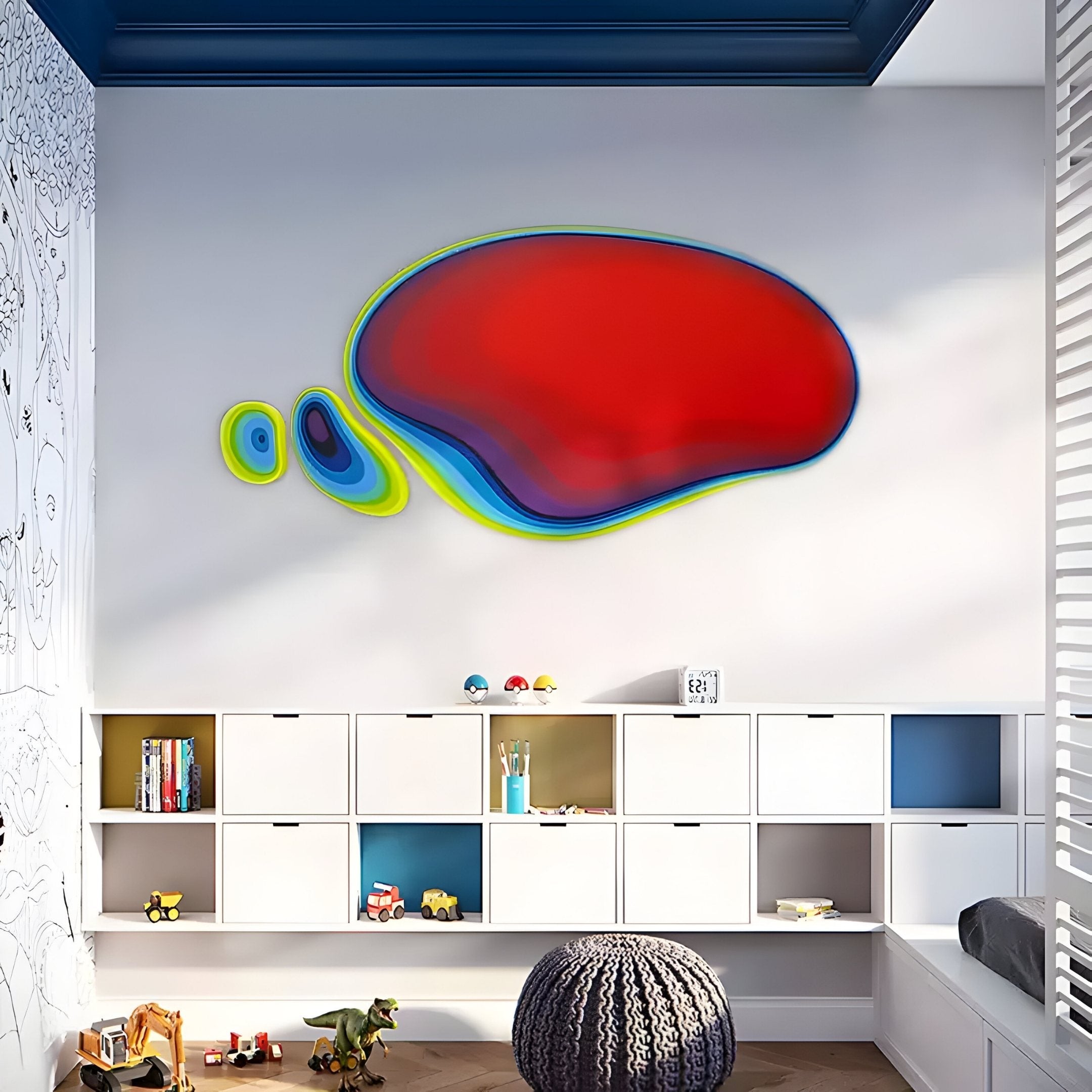 Pulse Glow Flowing Liquid Silhouette Acrylic UV Wall Art