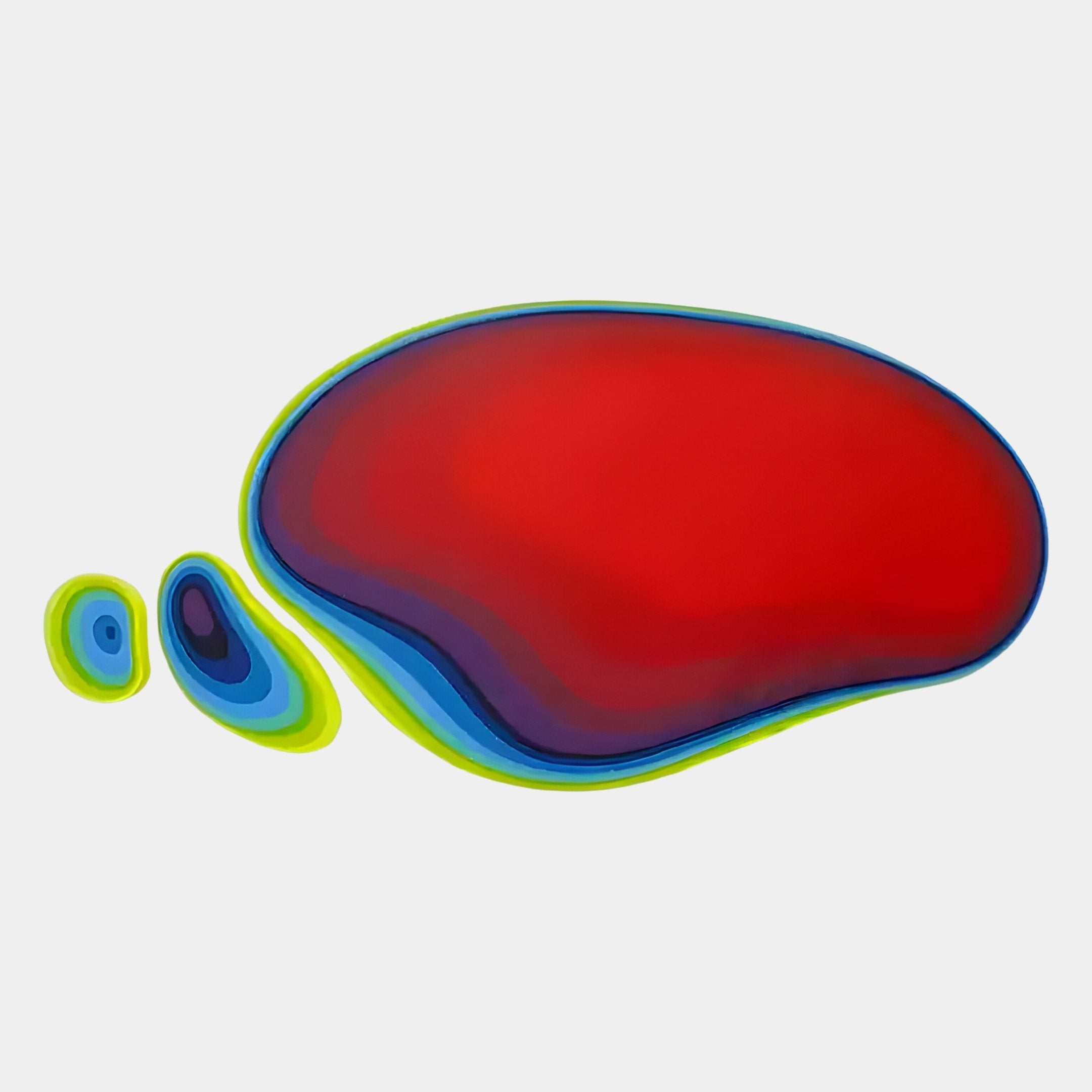 Pulse Glow Flowing Liquid Silhouette Acrylic UV Wall Art