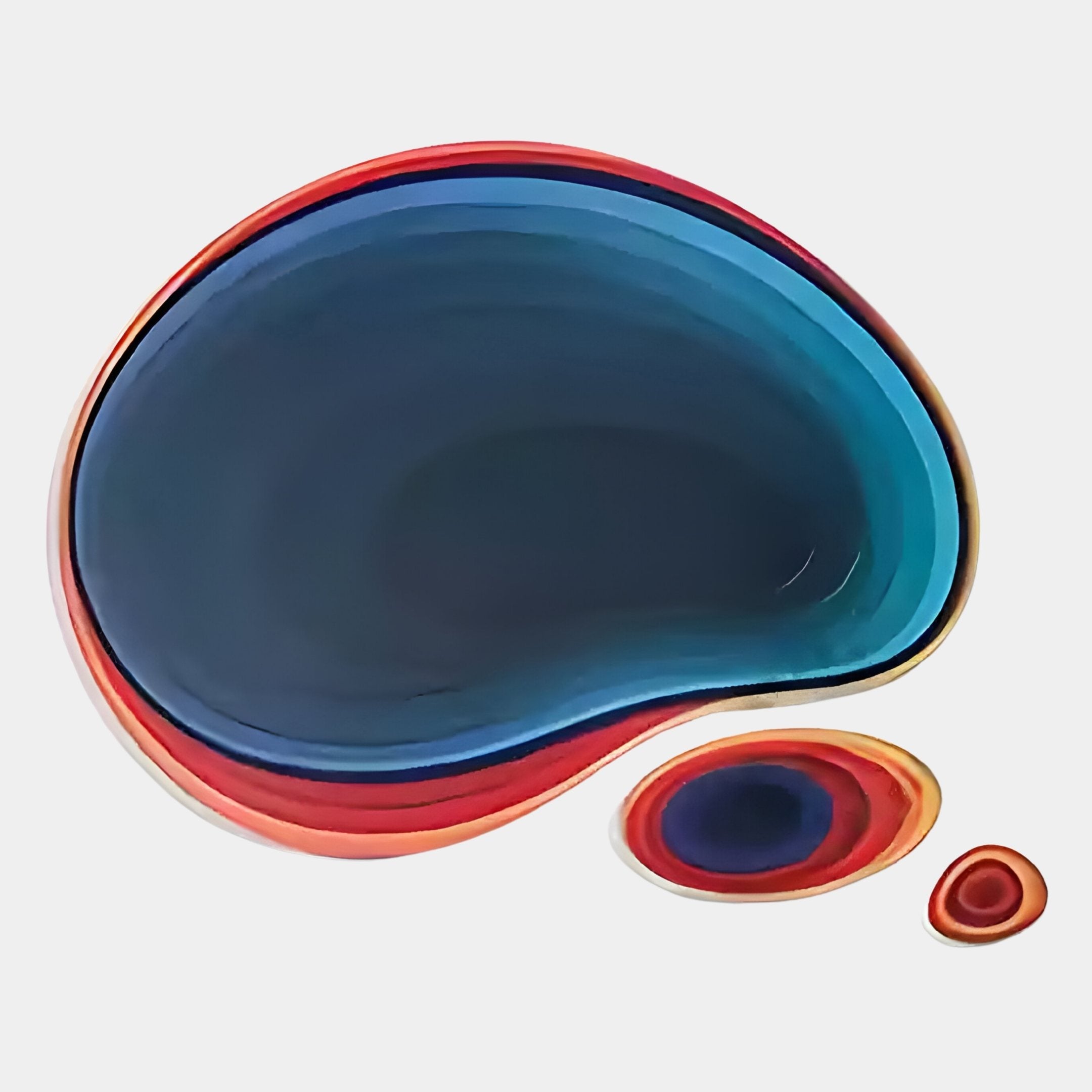 Pulse Glow Concentric Wave Structure Acrylic UV Wall Art