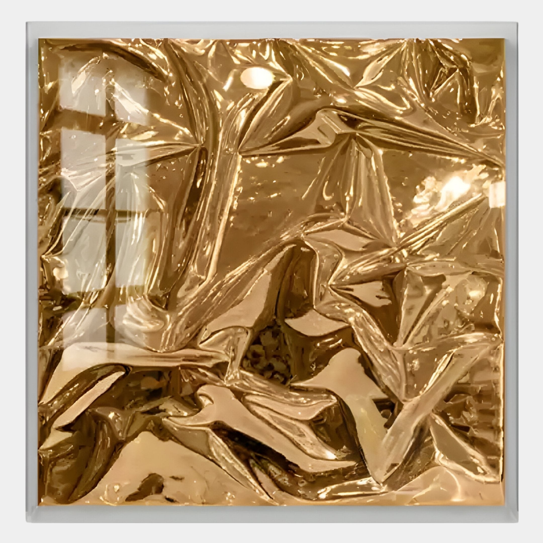 Moden Bronze Metallic Flow Leather 3D Wall Art