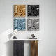 Moden Obsidian Black Metallic Flow Leather 3D Wall Art