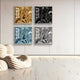 Moden Obsidian Black Metallic Flow Leather 3D Wall Art