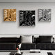 Moden Obsidian Black Metallic Flow Leather 3D Wall Art