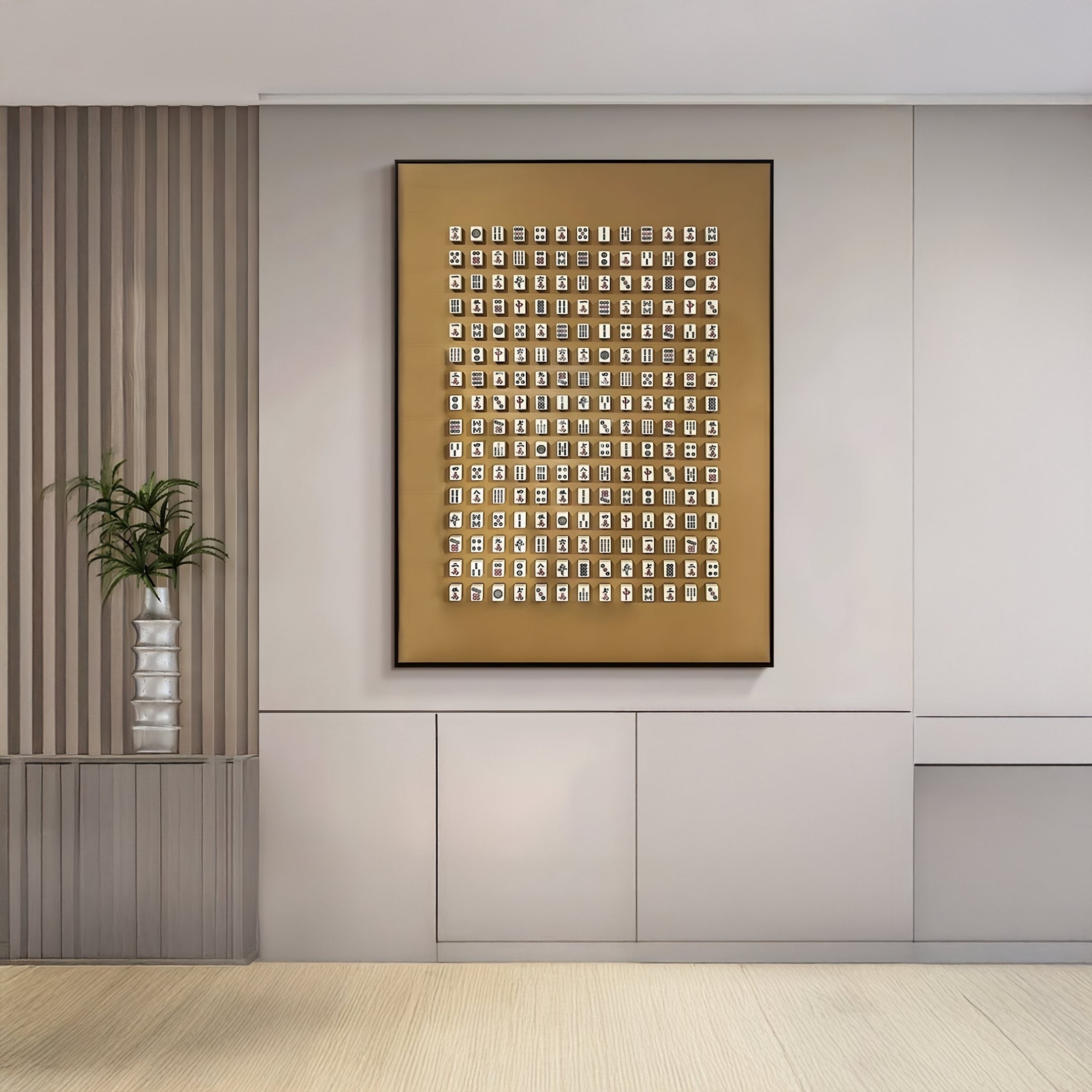 Echoes Mahjong Bamboo & Acrylic 3D Wall Art