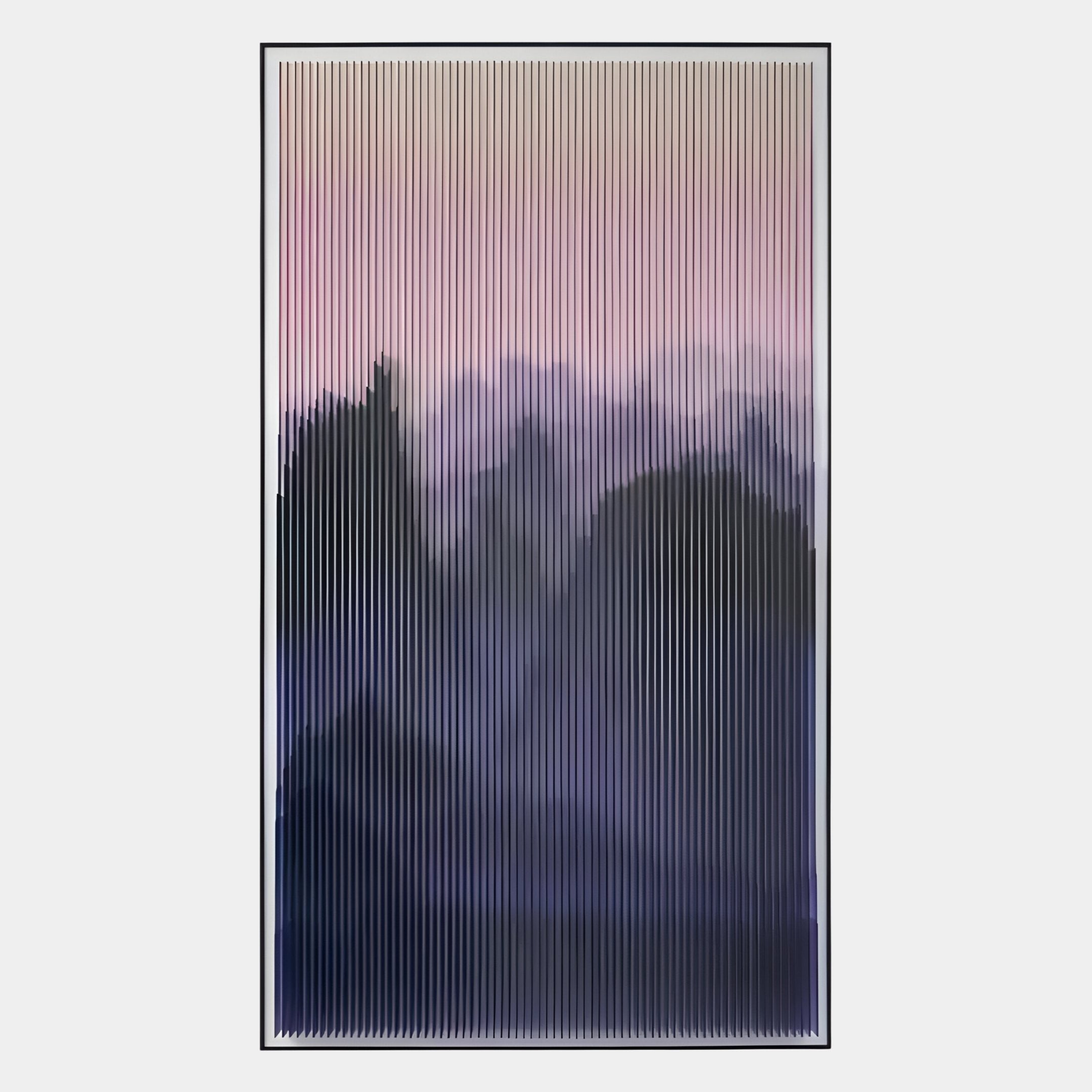 Mistline Violet Haze Mountain Scene Acrylic 3D Wall Art