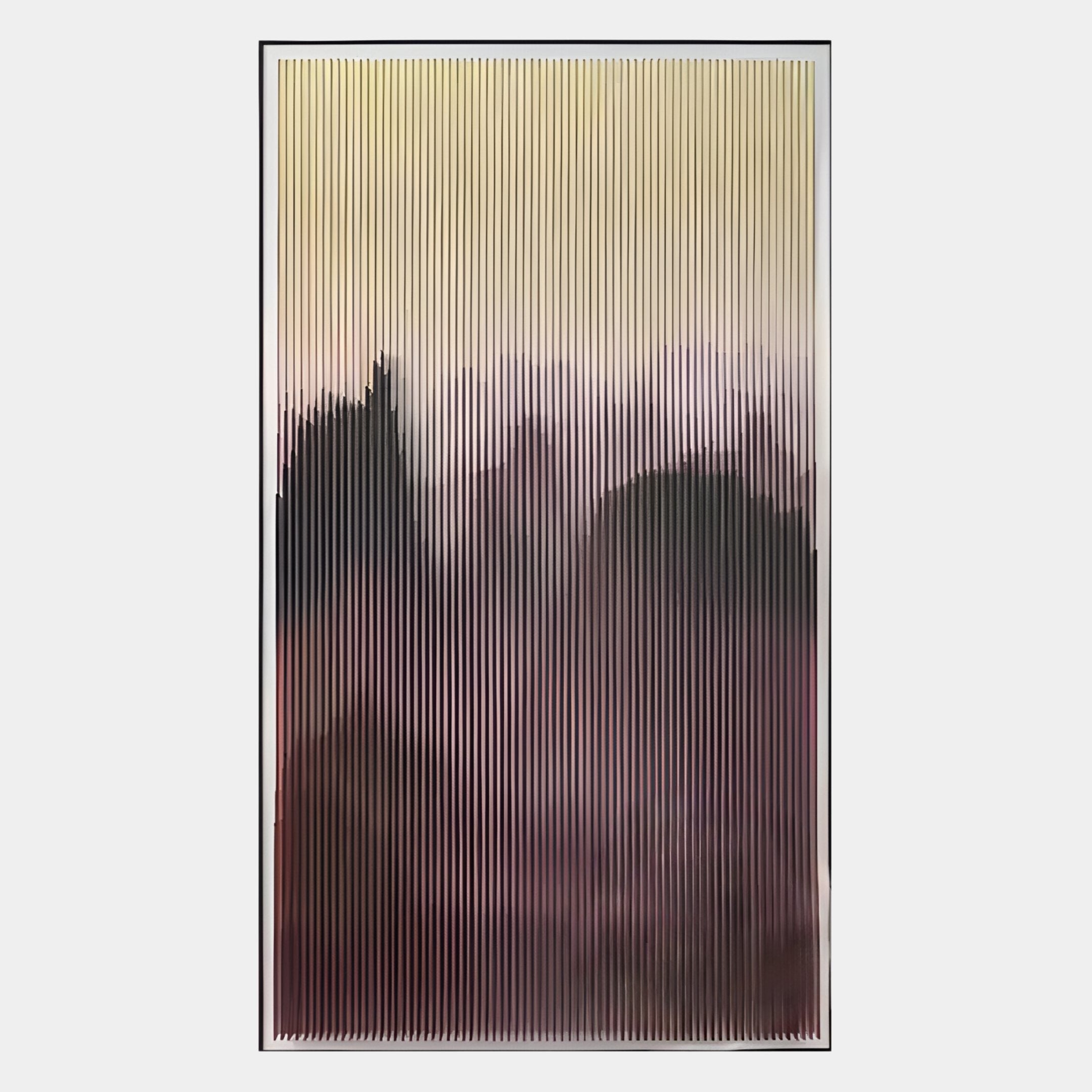 Mistline Amber Dusk Mountain Scene Acrylic 3D Wall Art