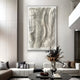 Contour Stone Grey Fluid Terrain Lines Felt 3D Wall Art