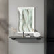 Contour Mint Veil Soft Sculpted Curves Felt 3D Wall Art