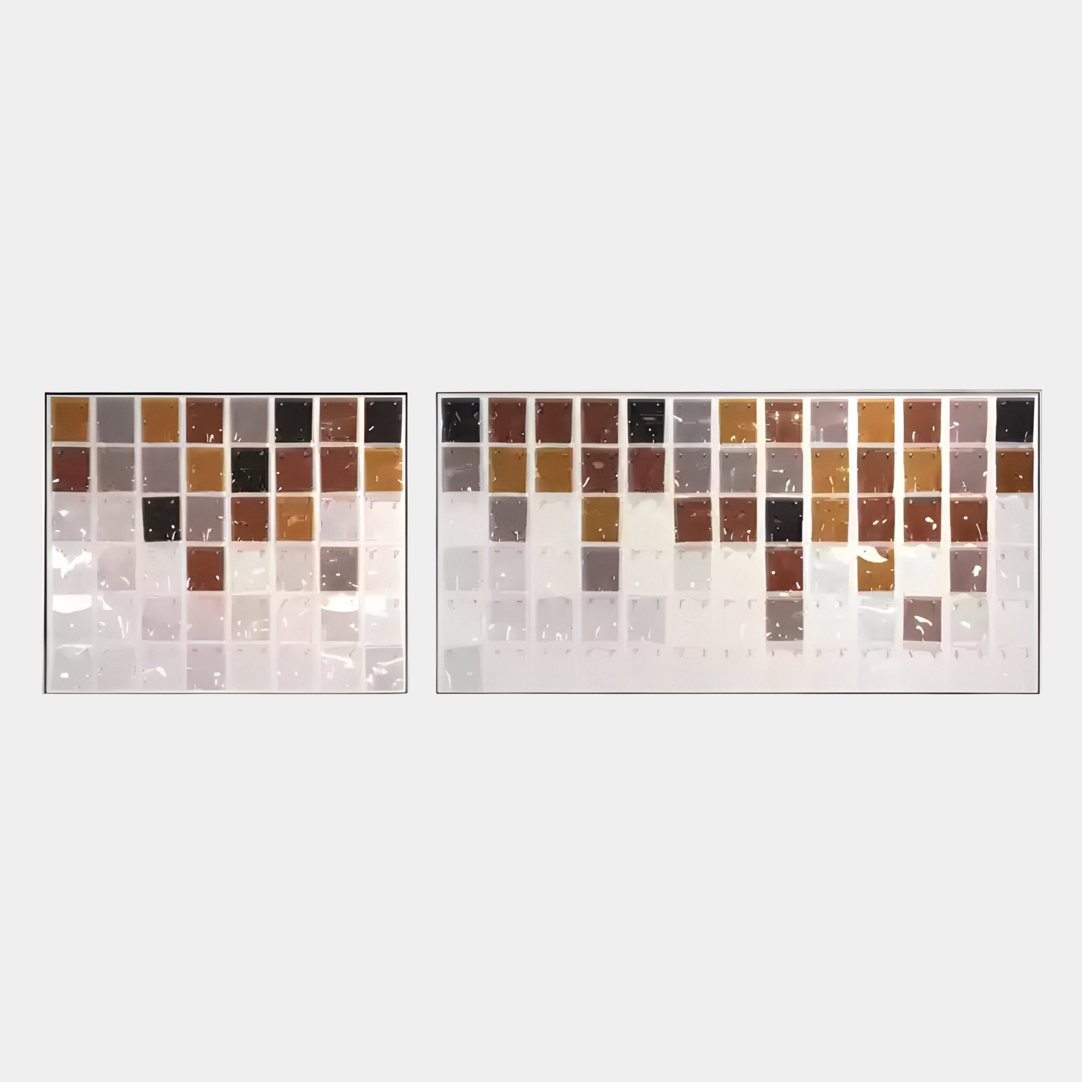 Matrix I Blush Brown Harmony Mosaic Grid Acrylic 3D Wall Art
