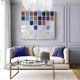 Matrix III Blue & Brown Gradient Mosaic Grid Acrylic 3D Wall Art
