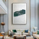 Fractura Emerald Green Vertical 3D Acrylic Wall Art