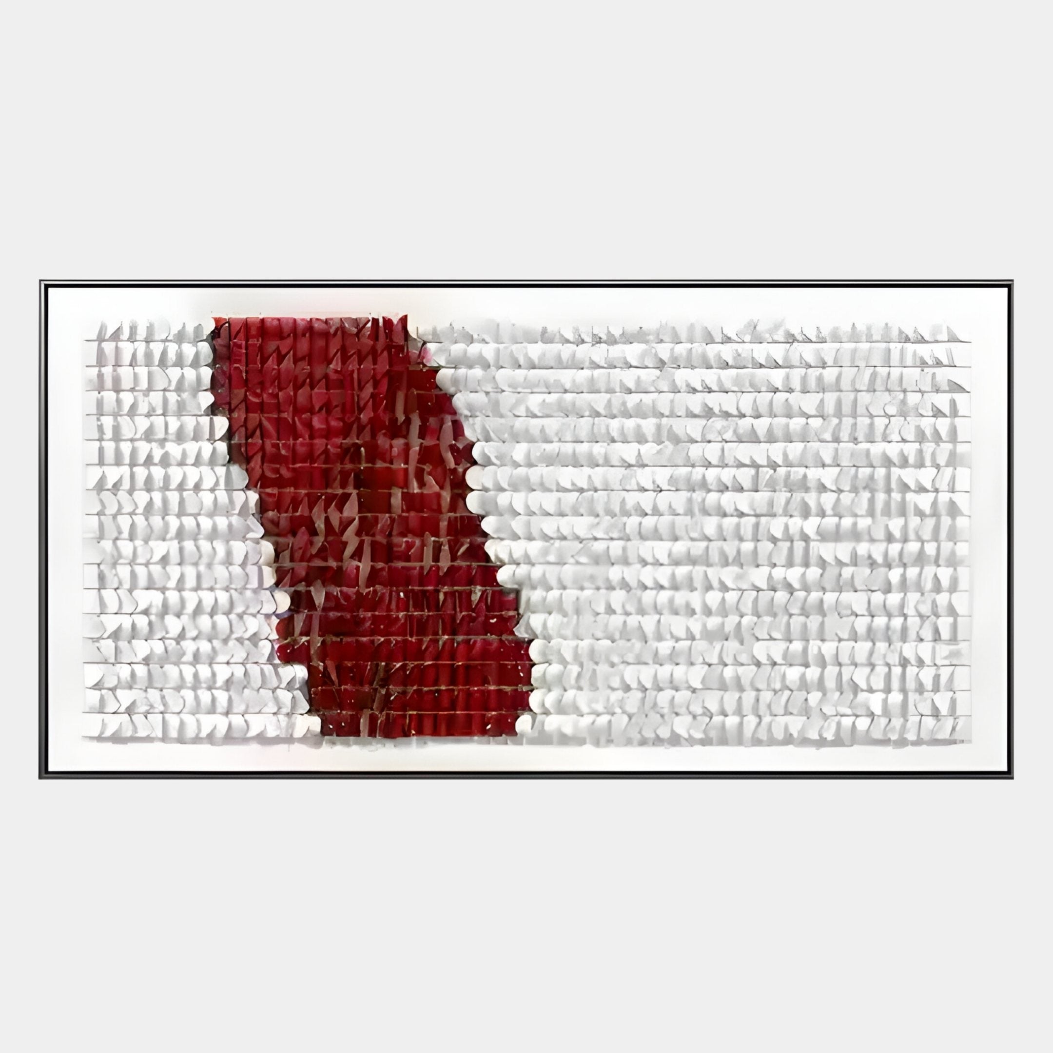 Fractura Crimson Red Wide 3D Acrylic Wall Art