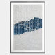 Fractura Deep Indigo Vertical 3D Acrylic Wall Art