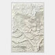 Petalwave Beige Ripple Cluster Leather 3D Wall Art by Giant Sculptures featuring layered petal-shaped leather pieces in ivory and beige tones within a white acrylic box frame against a light background.