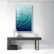 Petalwave Teal Gradient Blossom Flow Leather 3D Wall Art