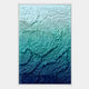 Petalwave Teal Gradient Blossom Flow Leather 3D Wall Art