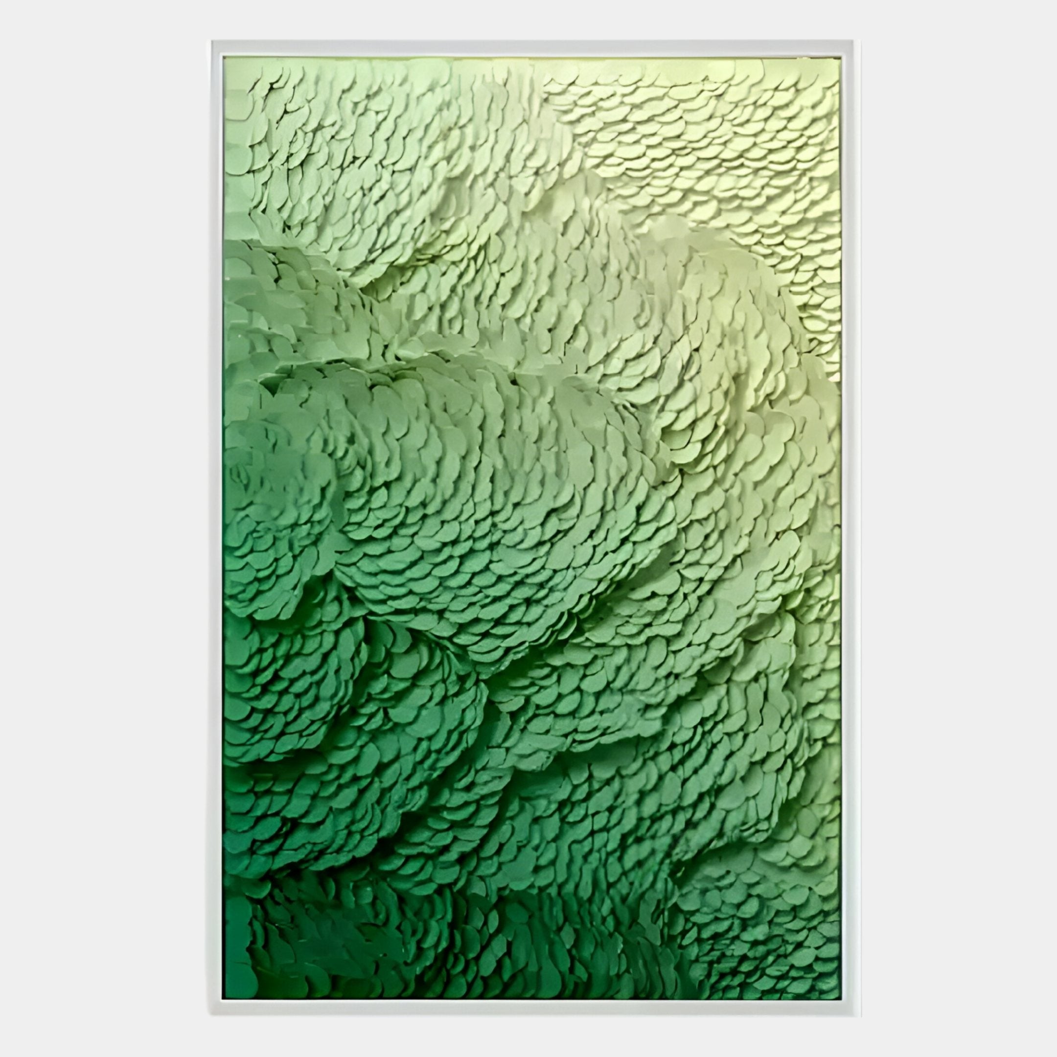 Petalwave Green Ombre Flow Leather 3D Wall Art