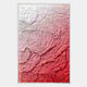 Petalwave Rose Gradient Layered Leather 3D Wall Art by Giant Sculptures featuring hundreds of layered leather petals in a sweeping rose-to-white gradient, enclosed in a clear acrylic box frame on a light background.