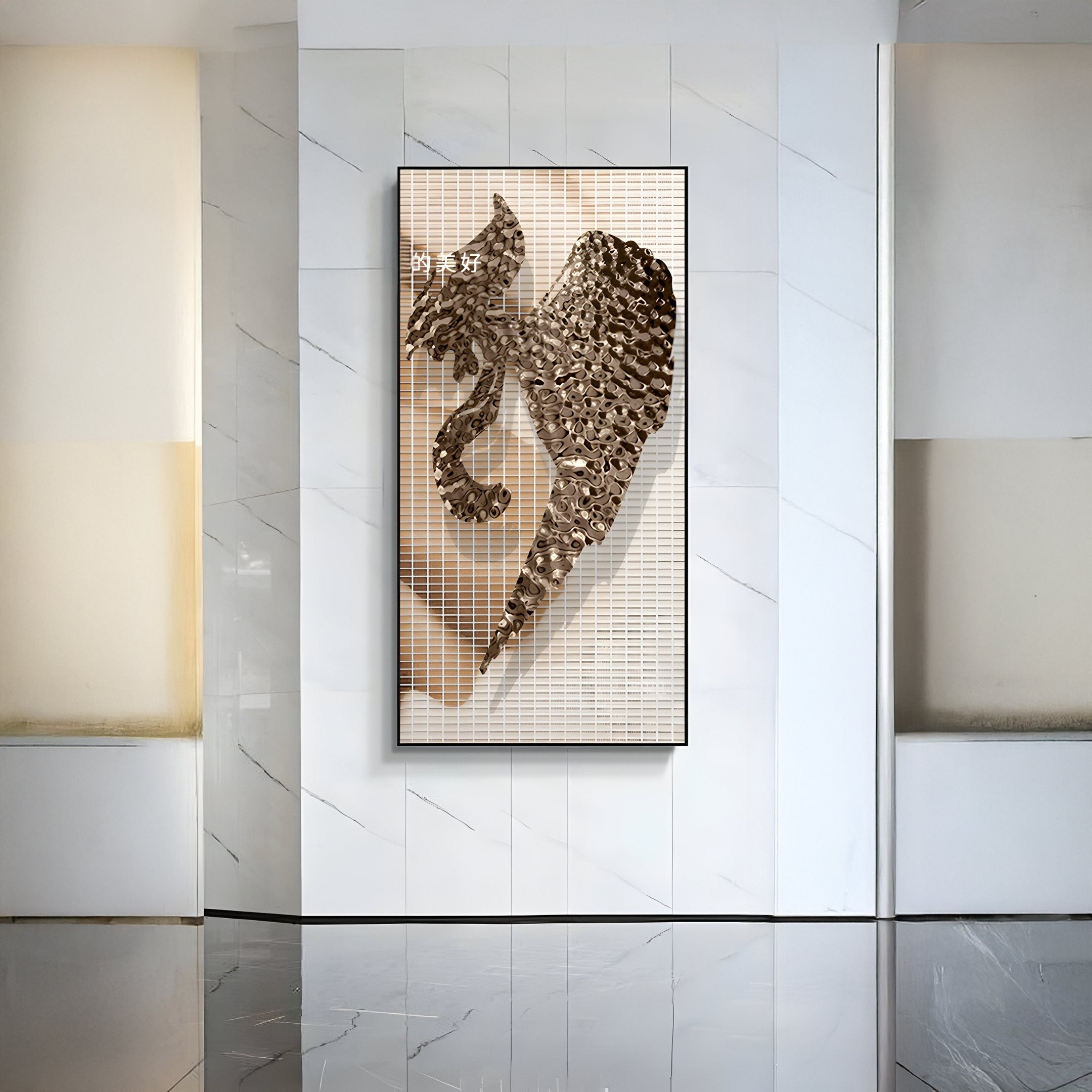 Rise Copper Dragon Wing Form Metal 3D Wall Art