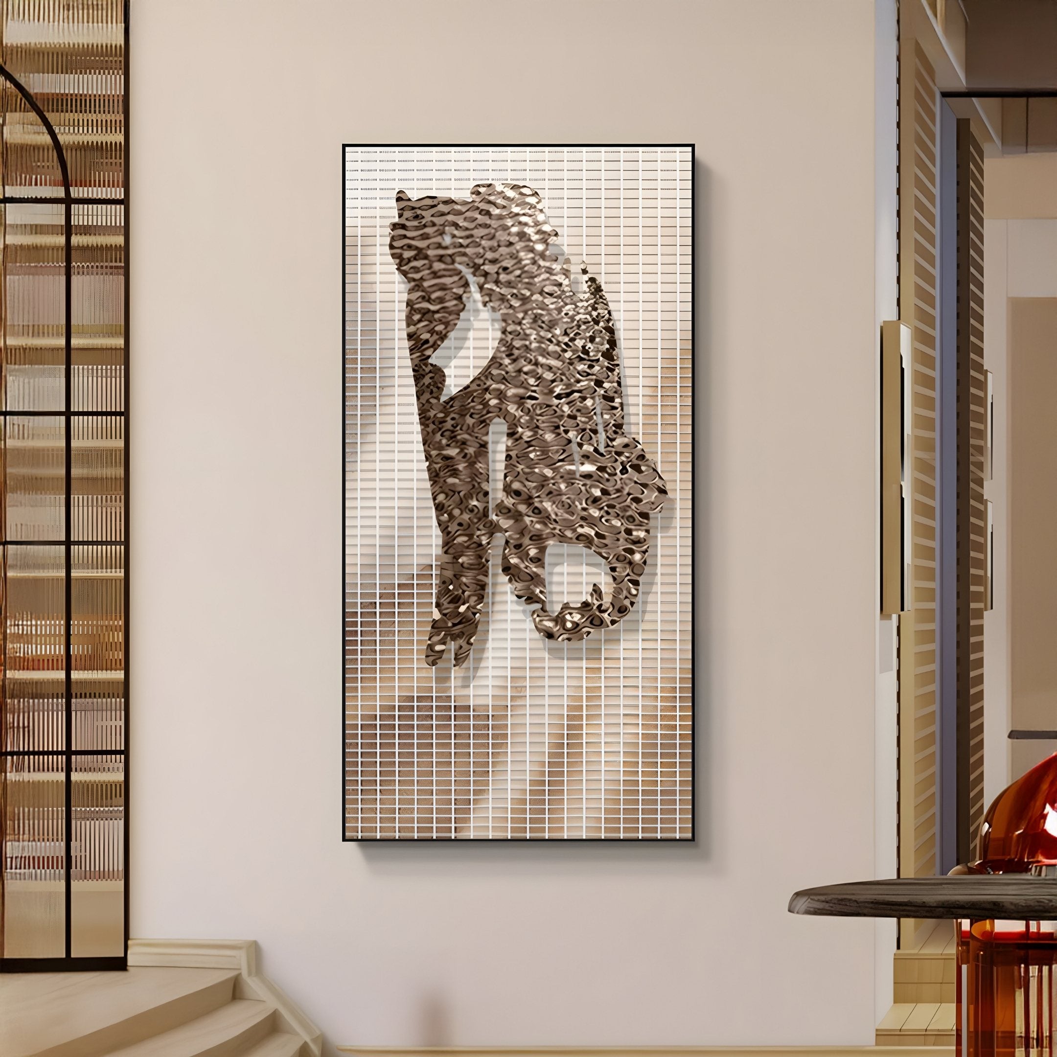 Rise Bronze Organic Form Metal 3D Wall Art