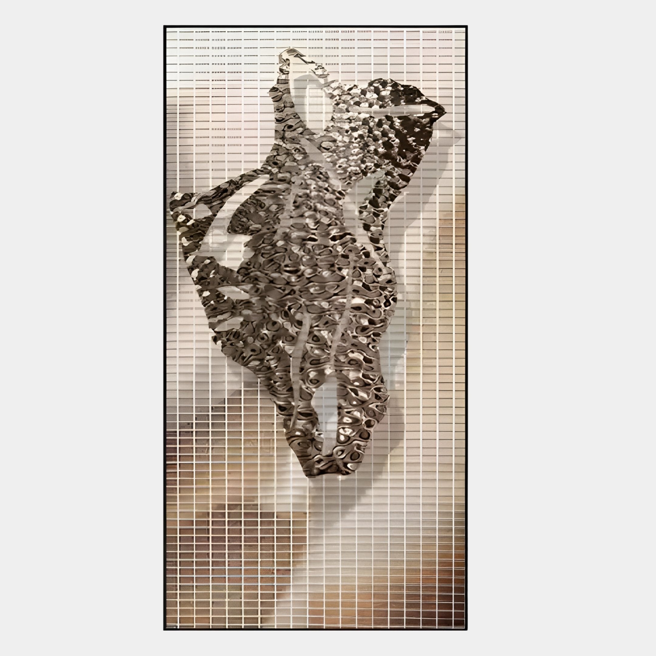 Rise Bronze Dance Structure Metal 3D Wall Art