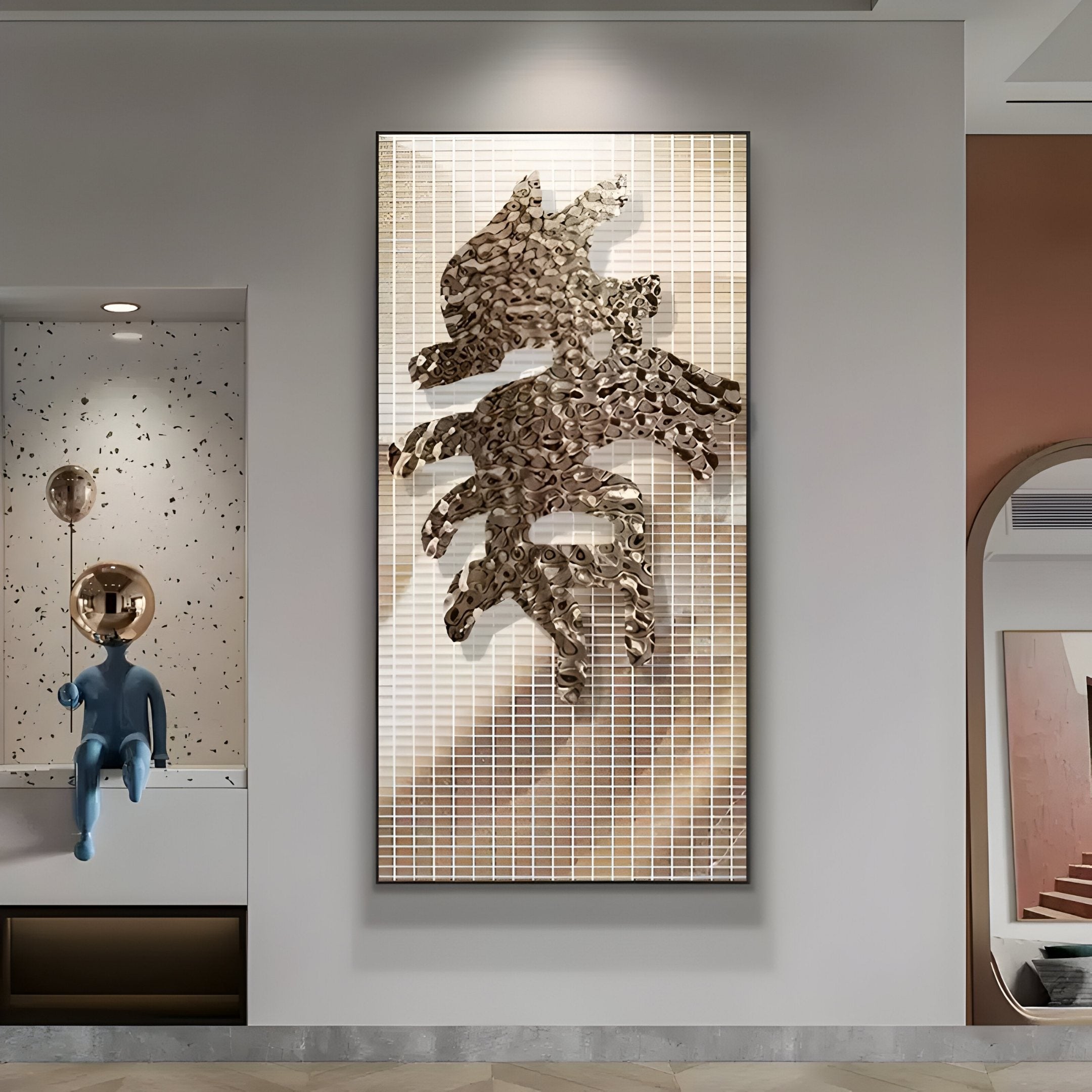 Rise Deep Bronze Crest Form Metal 3D Wall Art