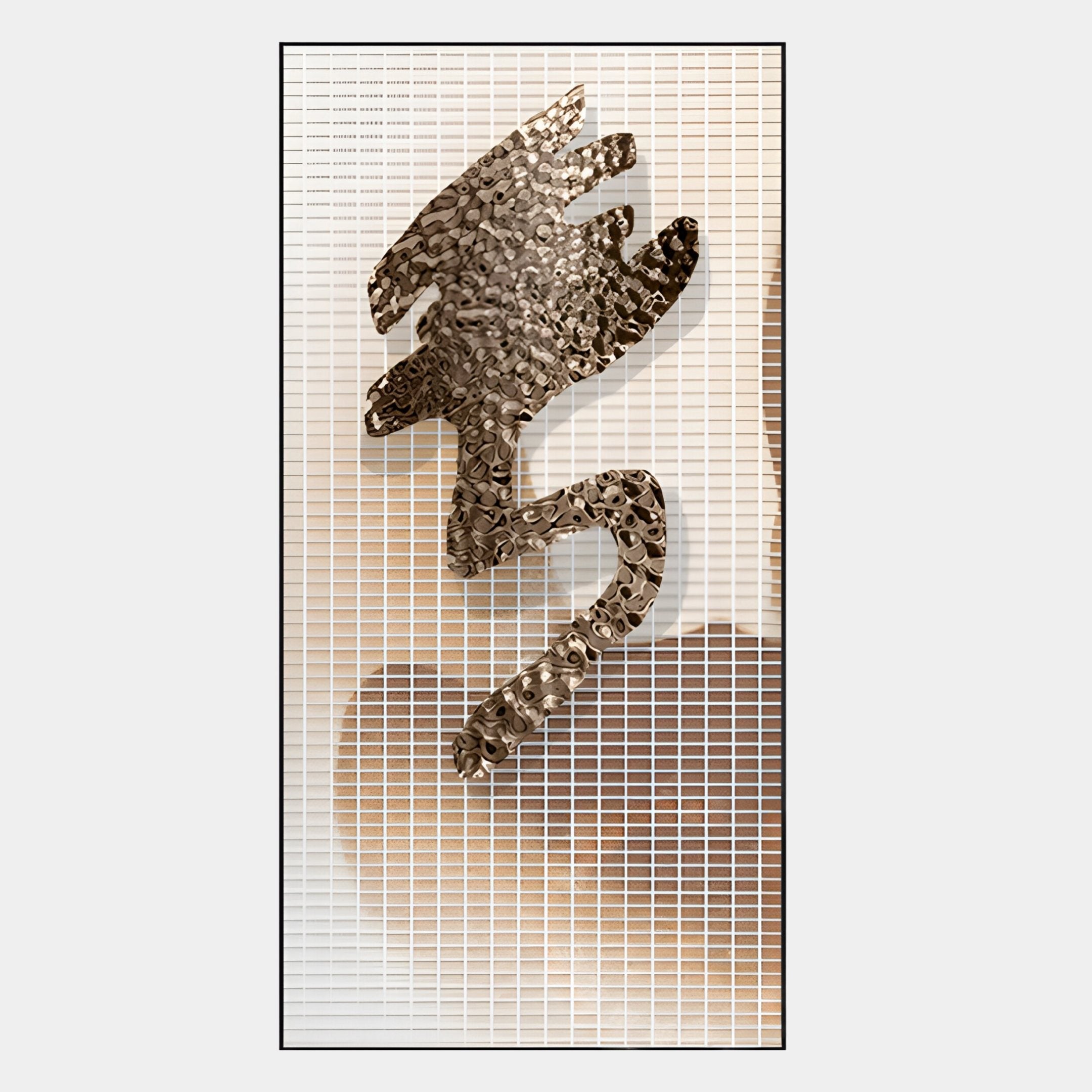 Rise Sculpted Bronze Flame Path Metal 3D Wall Art