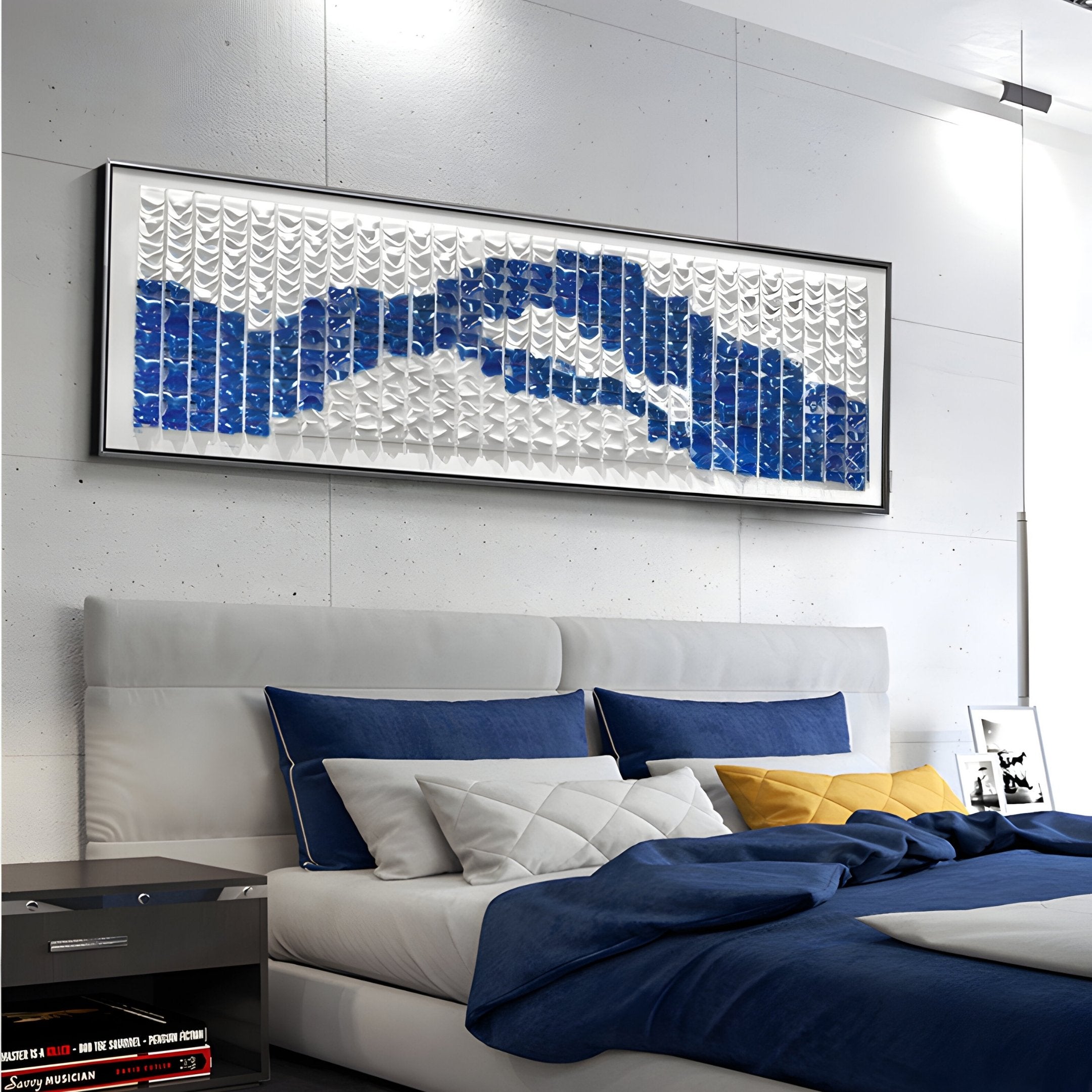 Waveform Blue Ripple Acrylic 3D Wall Art