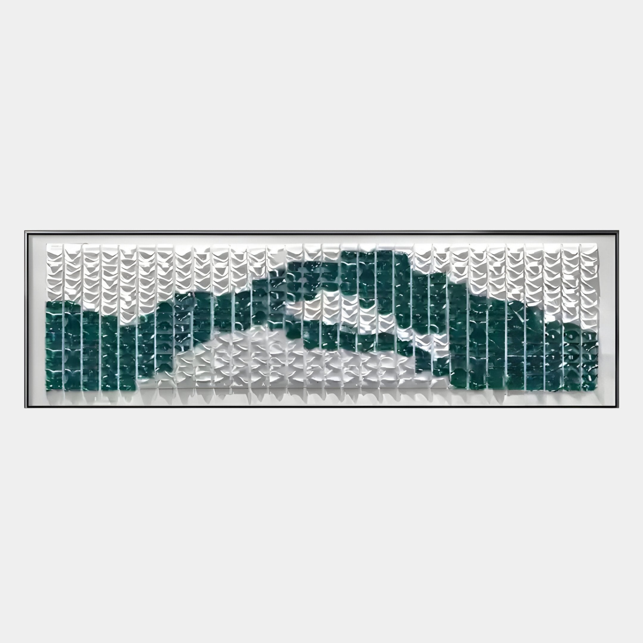 Waveform Teal Crest Acrylic 3D Wall Art