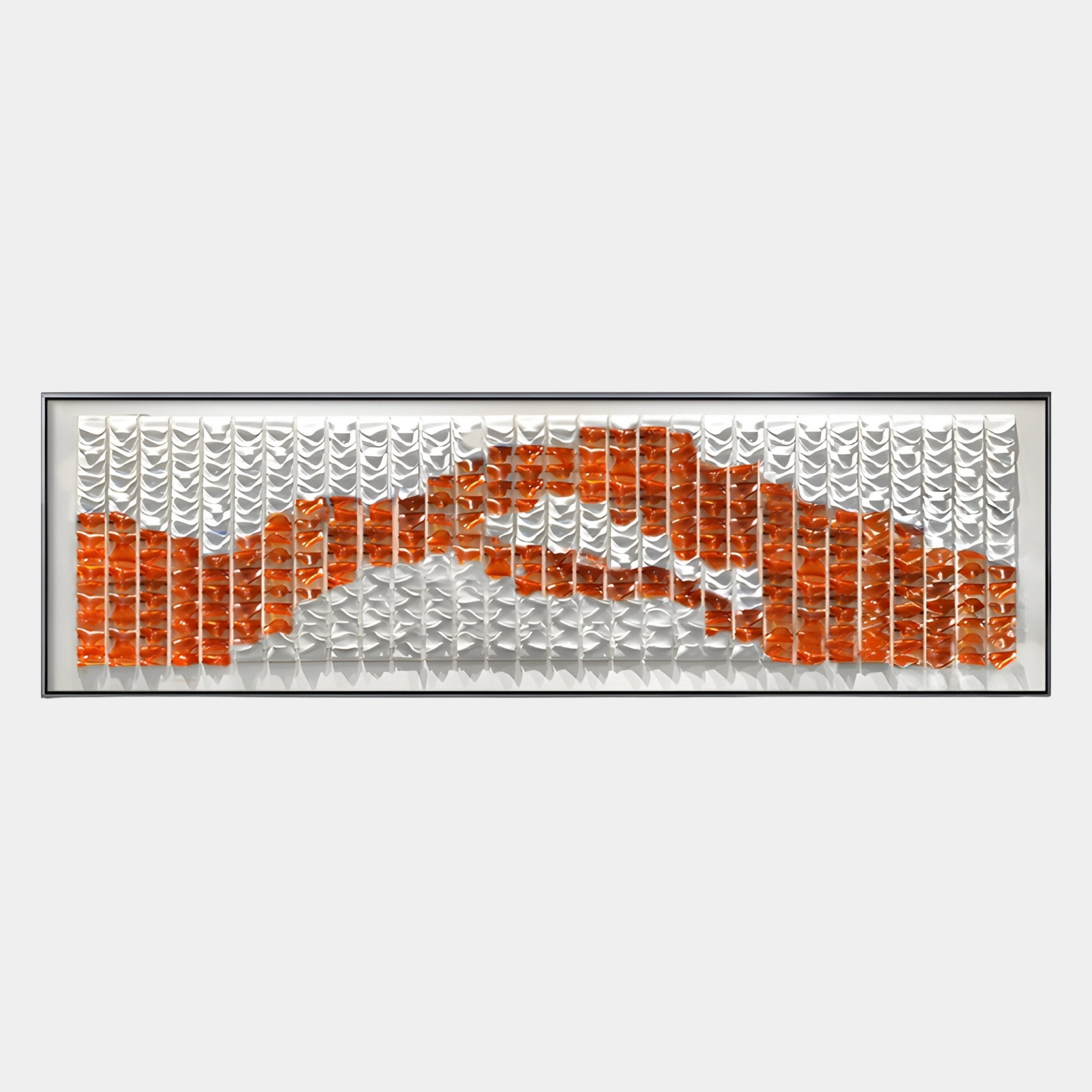 Waveform Orange Surge Acrylic 3D Wall Art