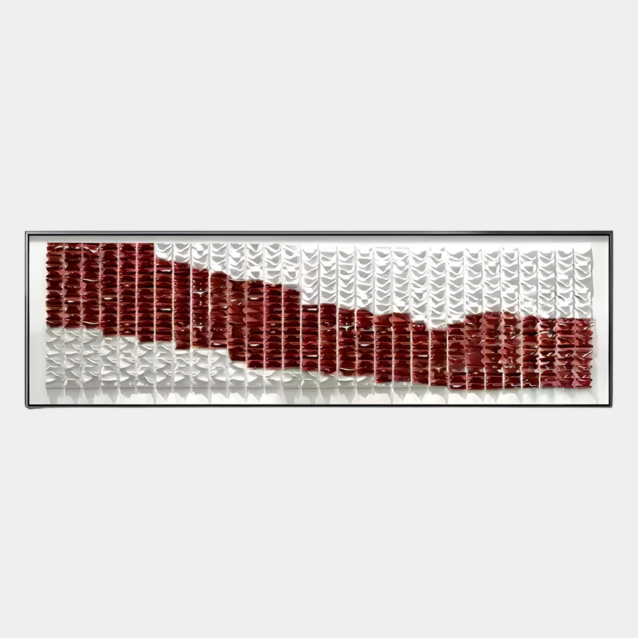 Waveform Burgundy Flow Acrylic 3D Wall Art