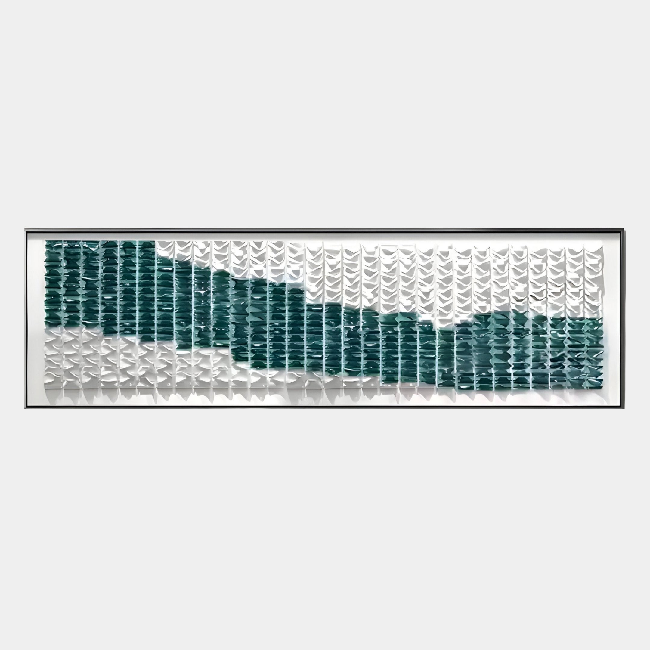 Waveform Teal Stream Acrylic 3D Wall Art