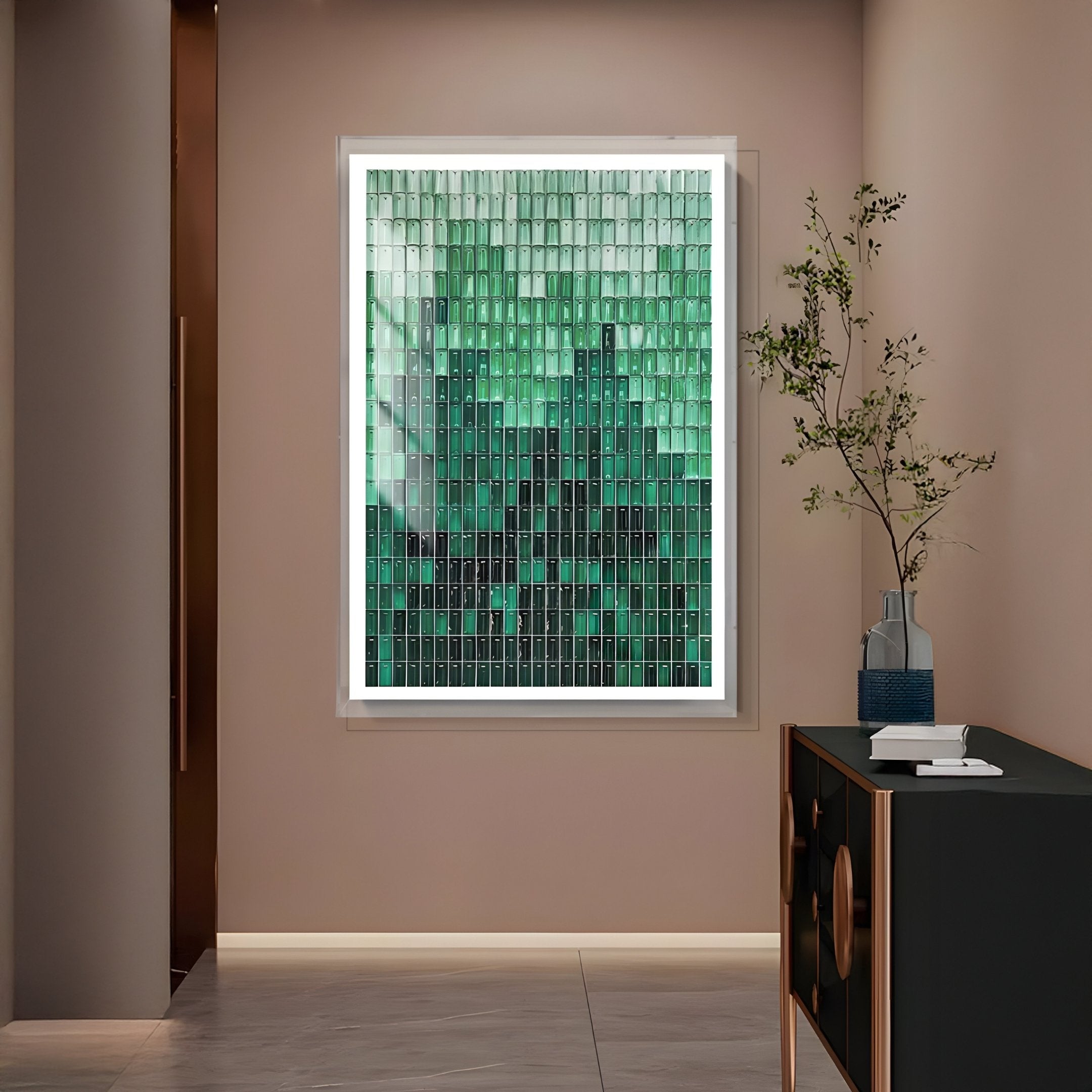 Prism Emerald Fade Rectangular Acrylic 3D Wall Art