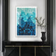 Prism Azure Fade Rectangular Acrylic 3D Wall Art