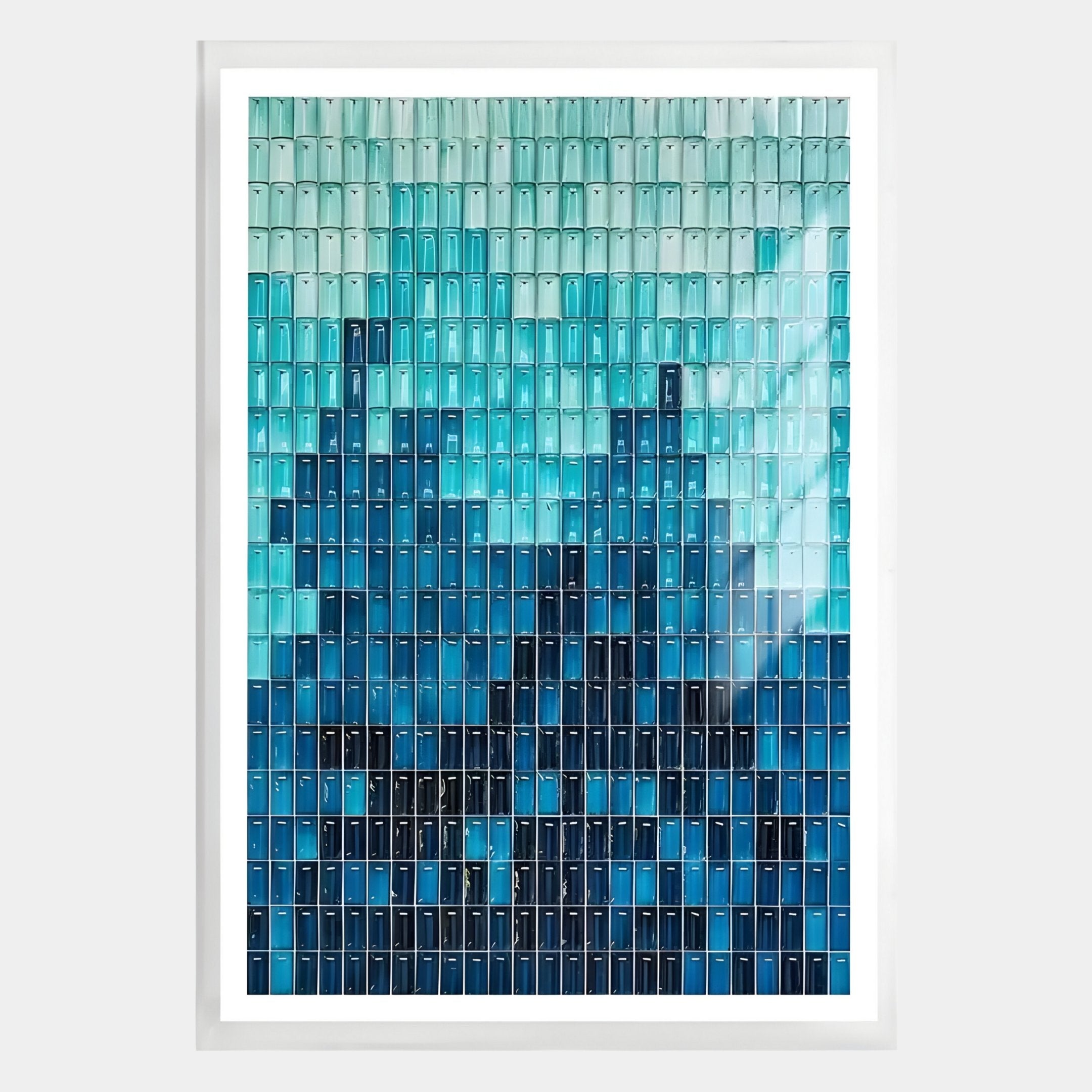 Prism Azure Fade Rectangular Acrylic 3D Wall Art