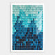 Prism Azure Fade Rectangular Acrylic 3D Wall Art