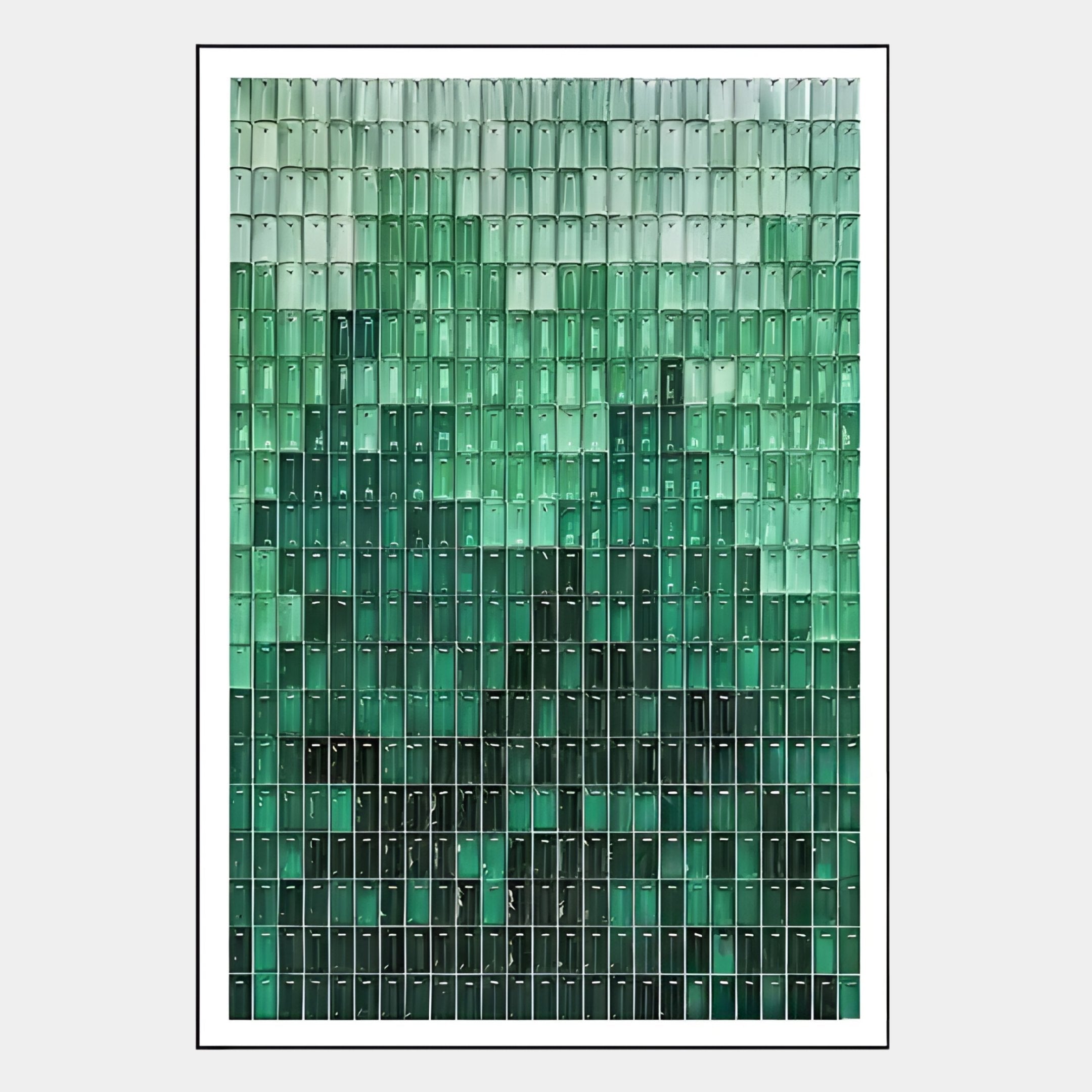 Prism Emerald Fade Rectangular Framed Acrylic 3D Wall Art