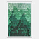 Prism Emerald Fade Rectangular Framed Acrylic 3D Wall Art