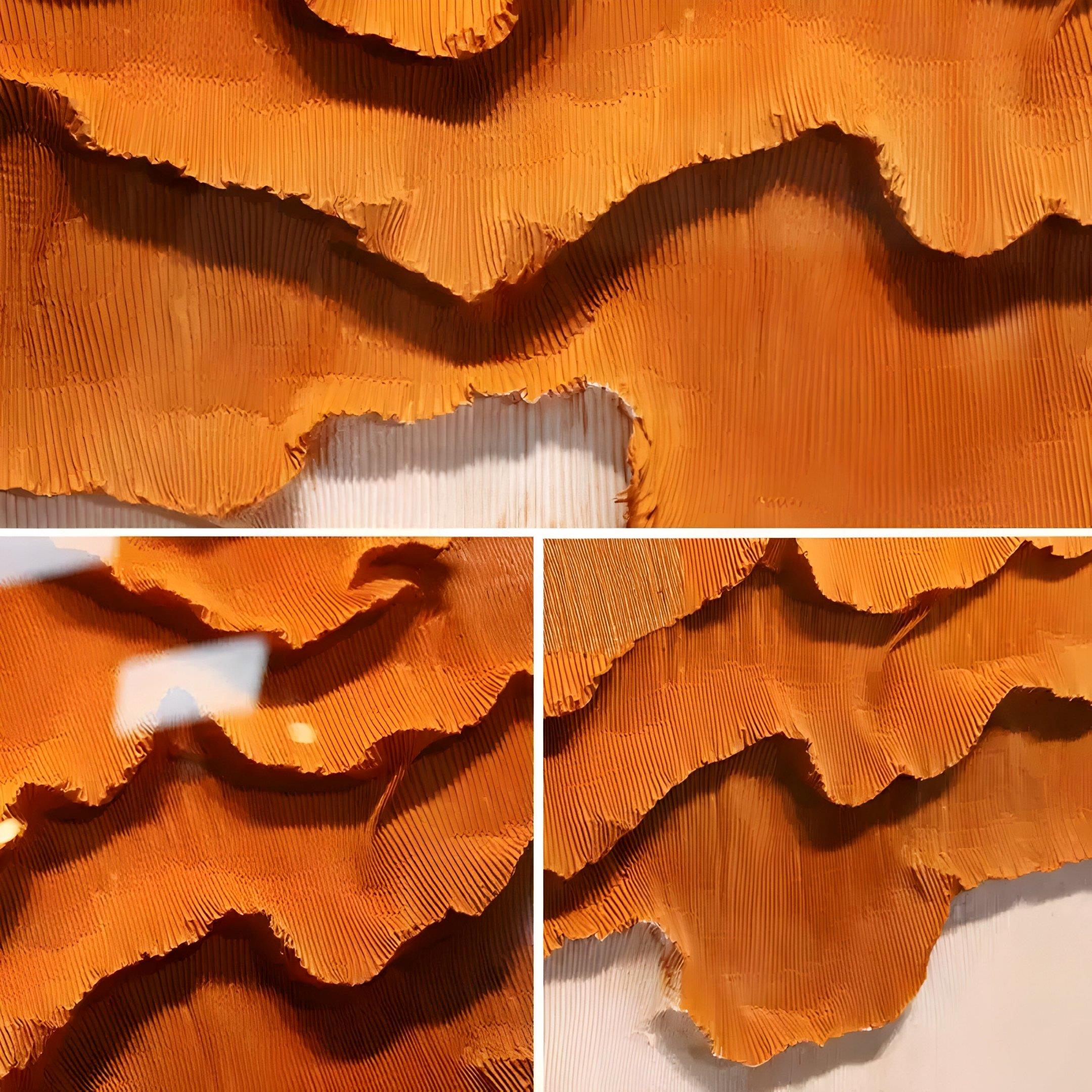 Cascade Burnt Sienna Ripple Paper 3D Wall Art