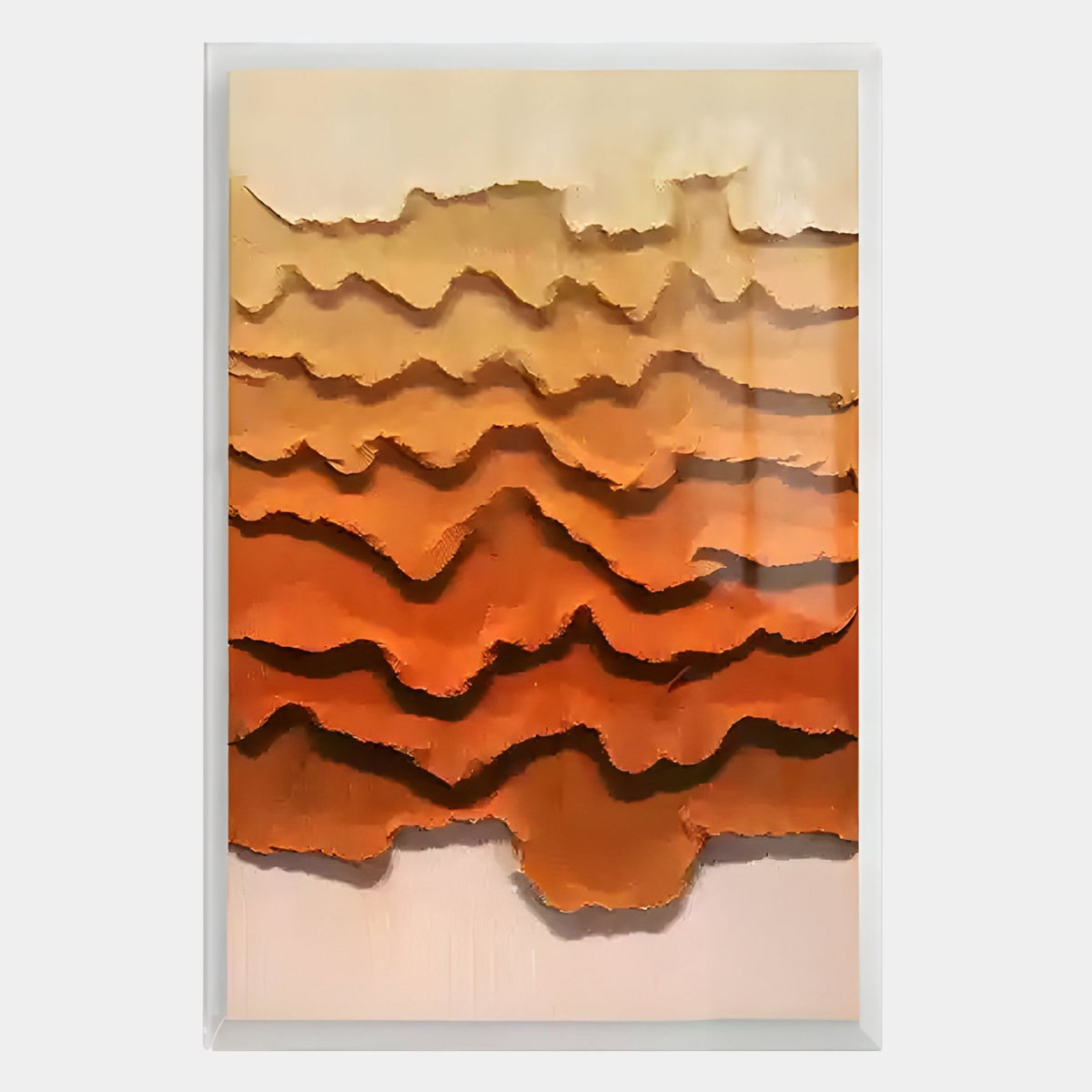 Cascade Burnt Sienna Ripple Paper 3D... | Giant Sculptures