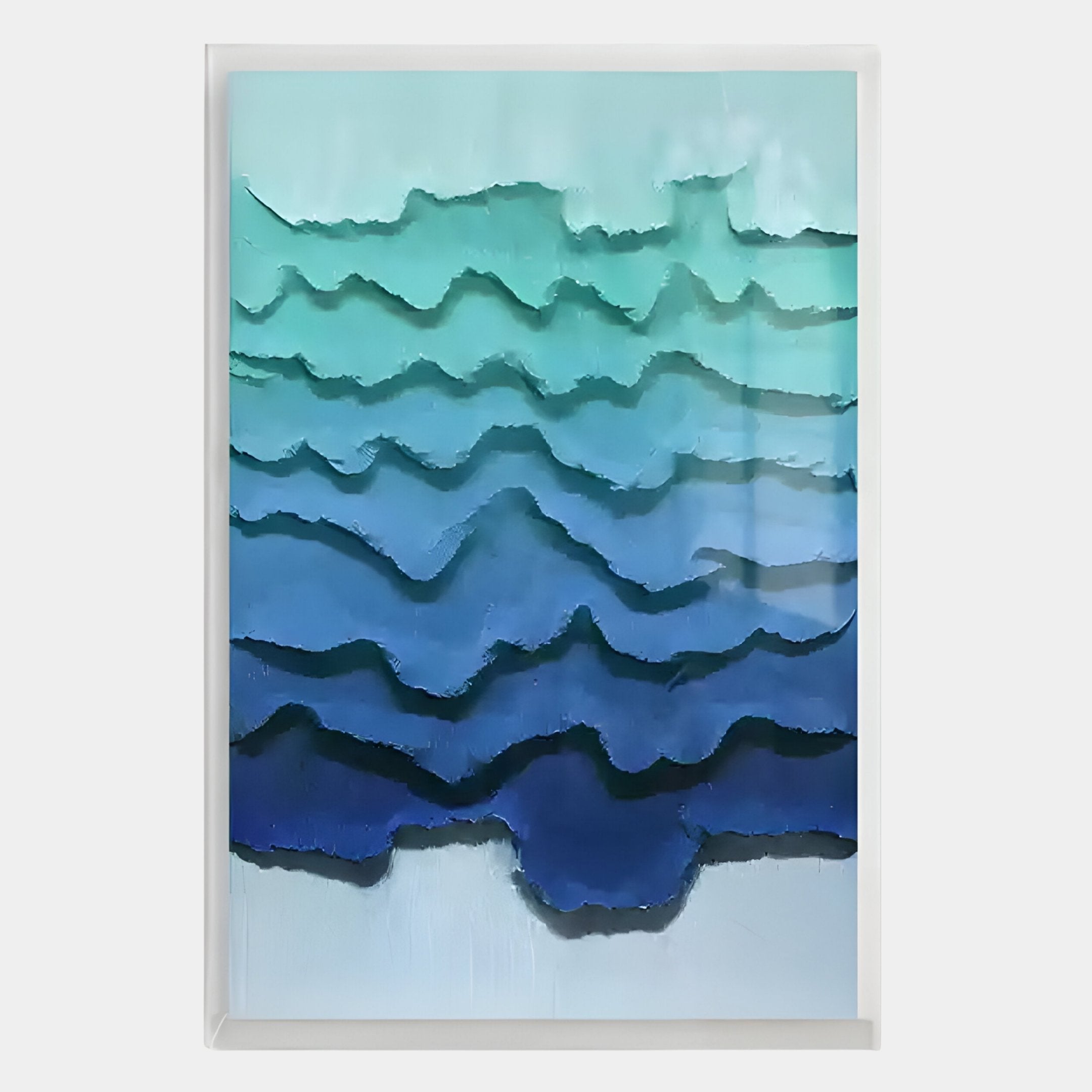Cascade Deep Teal Crest Paper 3D Wall Art