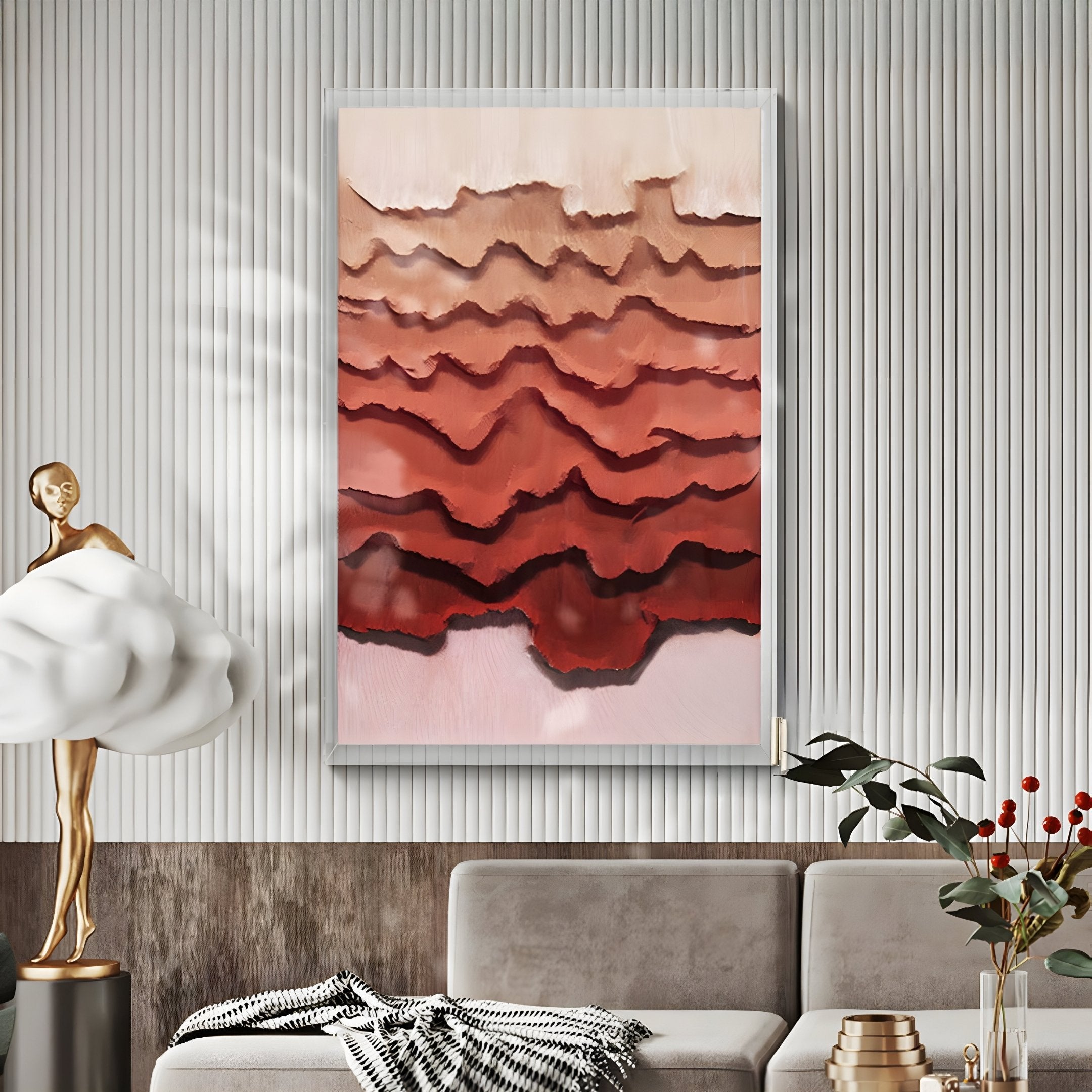 Cascade Rosewood Fade Paper 3D Wall Art
