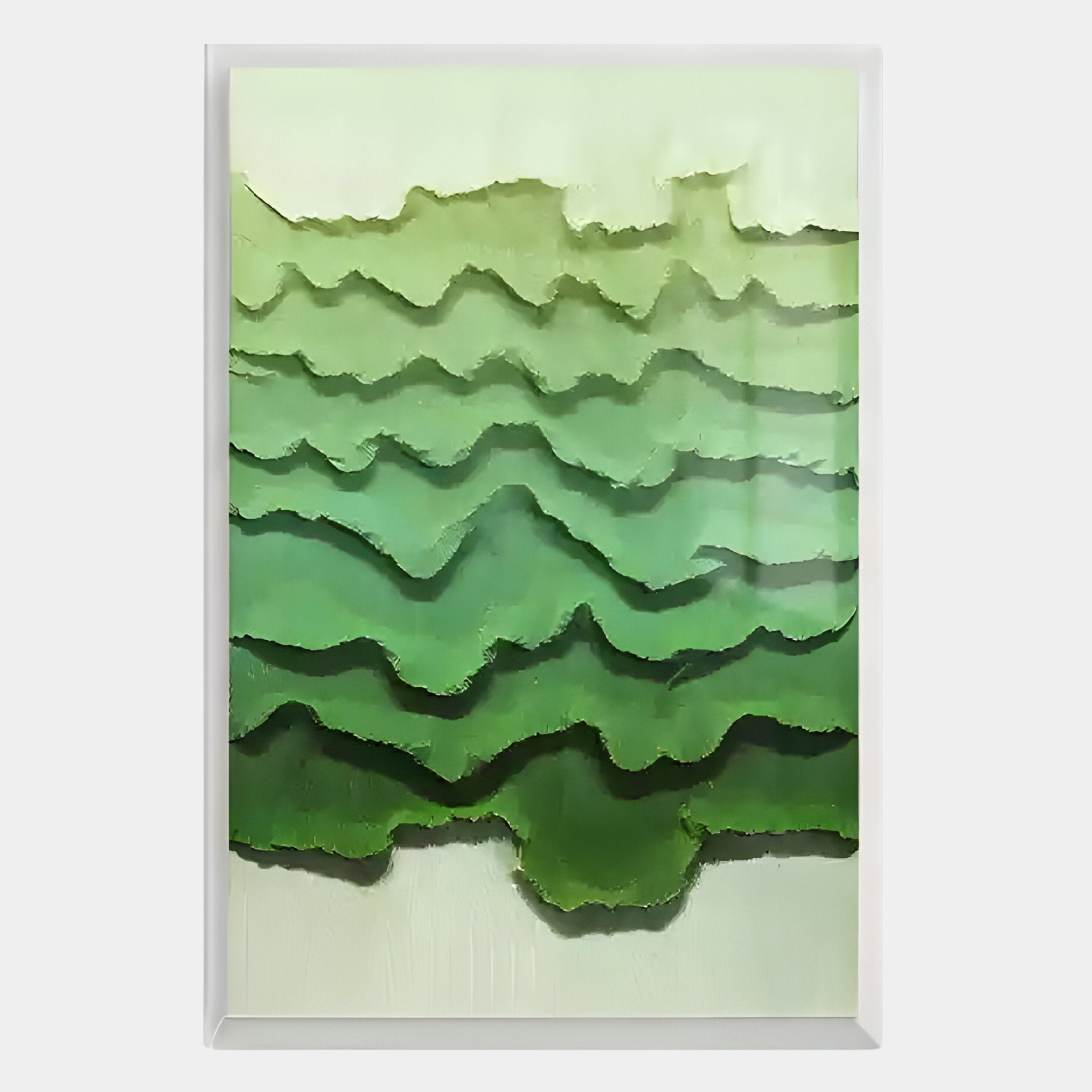Cascade Verdant Rise Paper 3D Wall Art