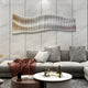 Waveline Amber & Plum Gradient Wave Acrylic 3D Wall Art