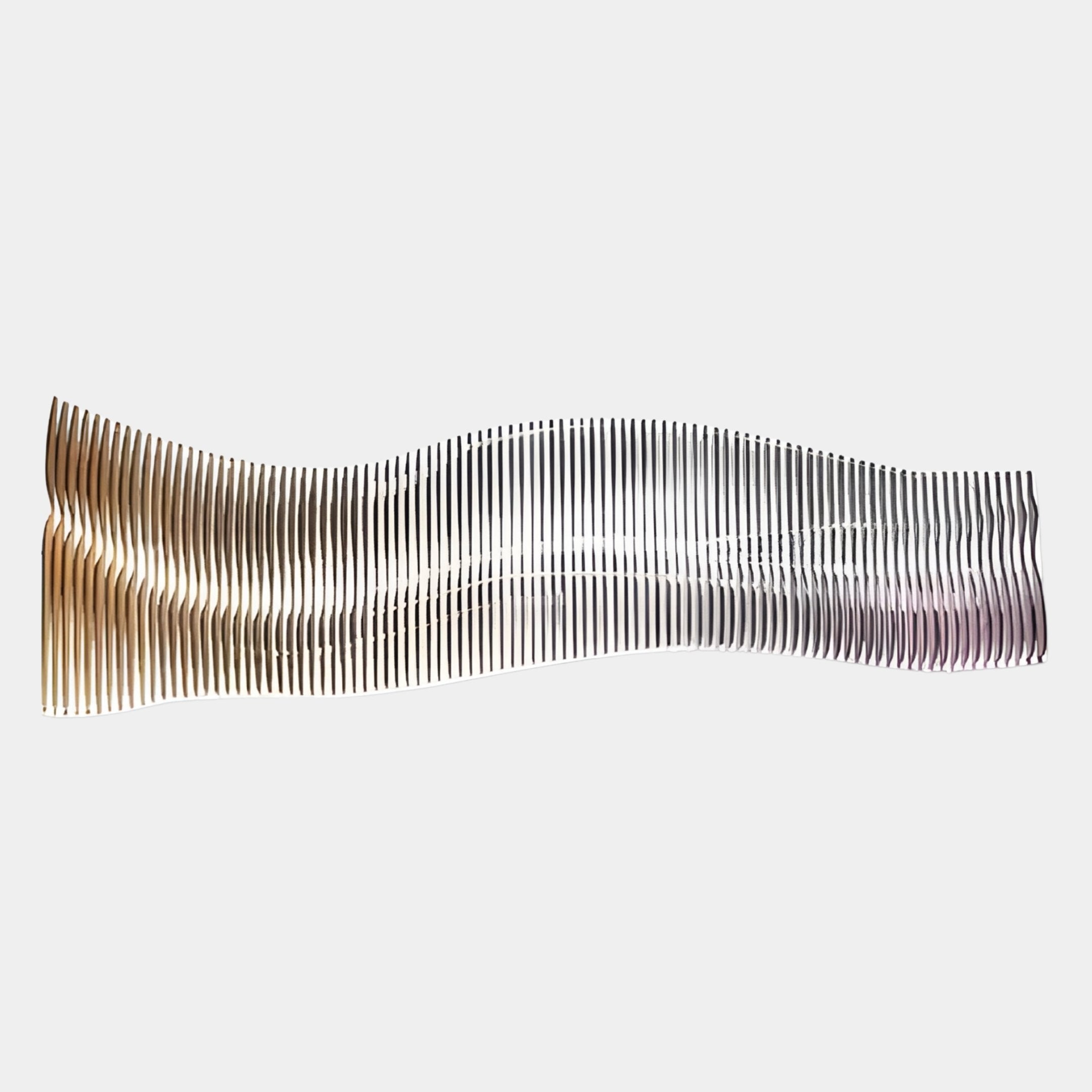Waveline Amber & Plum Gradient Wave Acrylic 3D Wall Art