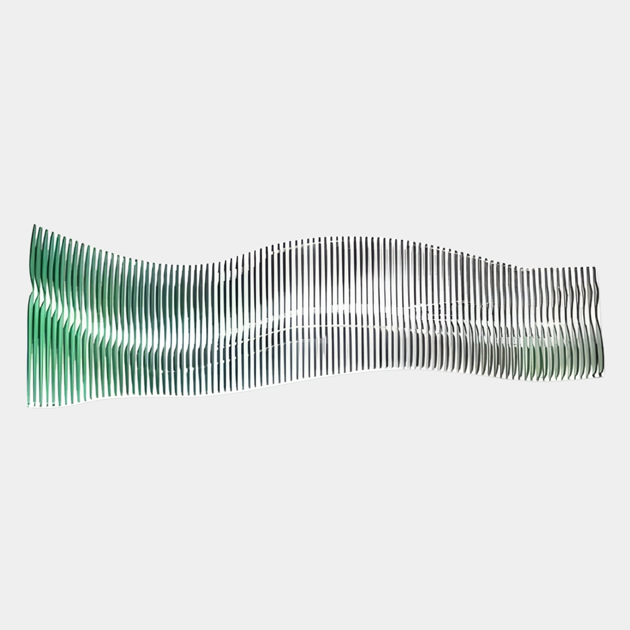 Waveline Forest Green Liquid Contour Acrylic 3D Wall Art