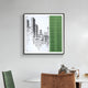Urban Rise Green Skyline Acrylic 3D Wall Art