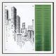 Urban Rise Green Skyline Acrylic 3D Wall Art