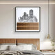 Urban Rise Bronze Skyline Acrylic 3D Wall Art